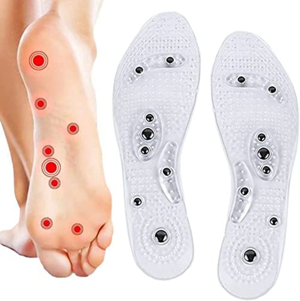Massaging Foot Insoles with Acupressure Points