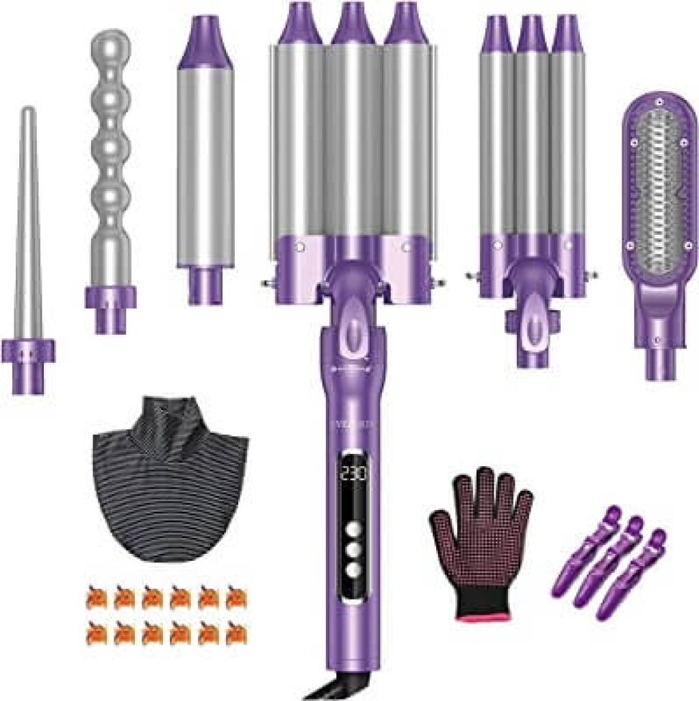 High-Quality 5 in 1 Beach Waver Curling Iron Wand