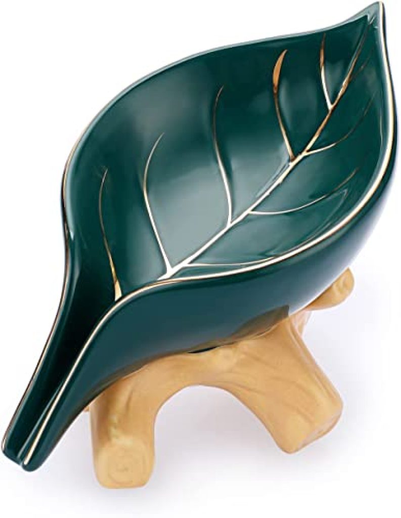 Leaf-shaped soap dish holder