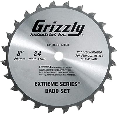 Grizzly 8 Inch Stacked Dado Set